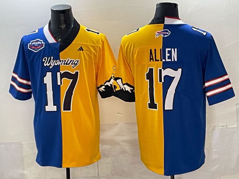 Men 2026 Buffalo Bills #17 Allen blue yellow Limited NFL Jersey style 0003